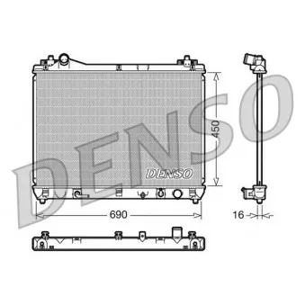 Radiateur, refroidissement du moteur DENSO OEM 1770066J10
