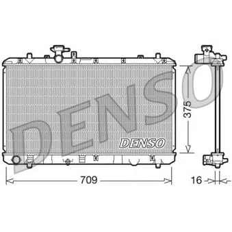 Radiateur, refroidissement du moteur DENSO DRM47023