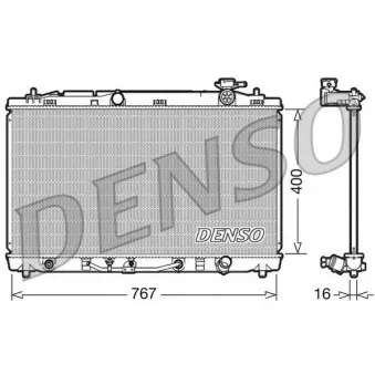 Radiateur, refroidissement du moteur DENSO [DRM50030]