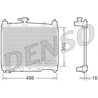 Radiateur, refroidissement du moteur DENSO OEM 1640023091