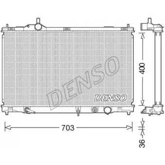 Radiateur, refroidissement du moteur DENSO DRM50095