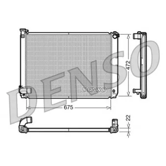 Radiateur, refroidissement du moteur DENSO DRM51005