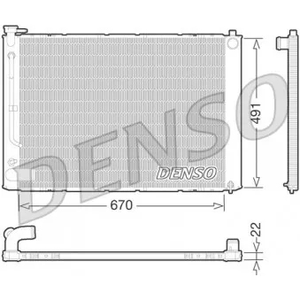 Radiateur, refroidissement du moteur DENSO OEM 1604120310