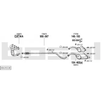 BOSAL 034.012.30 - Echappement