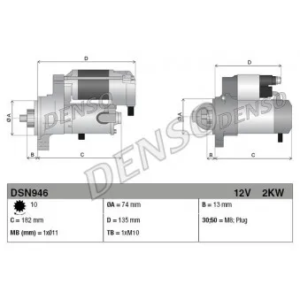 Démarreur DENSO OEM 2810033120
