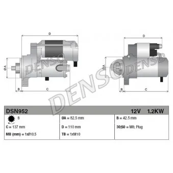 Démarreur DENSO OEM S114818A