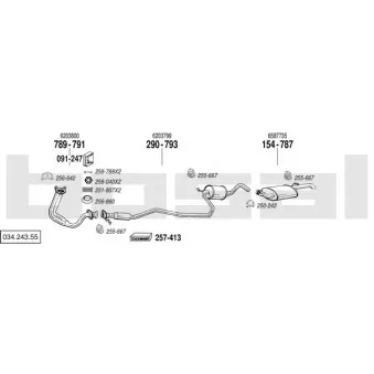 BOSAL 034.243.55 - Echappement