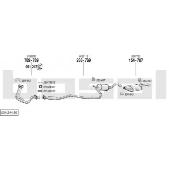 BOSAL 034.244.50 - Echappement