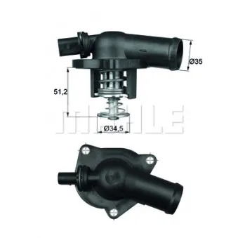 Thermostat d'eau BEHR TI 17 109 pour VOLKSWAGEN GOLF 1.6 FSI - 110cv