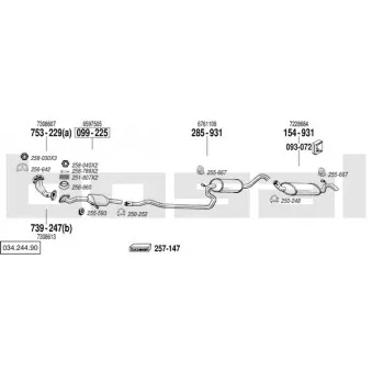 BOSAL 034.244.90 - Echappement