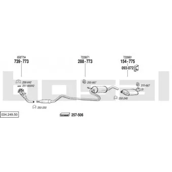 BOSAL 034.249.50 - Echappement