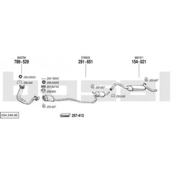 Echappement BOSAL 034.249.85