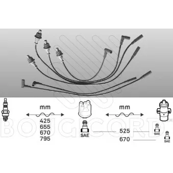 Kit de câbles d'allumage EFI AUTOMOTIVE OEM 5967-k4
