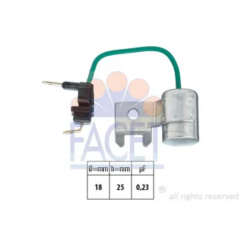 Condenseur, système d'allumage FACET OEM V10-70-0086