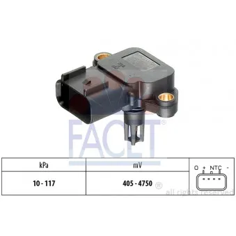 Capteur de pression barométrique, adaptation à l'altitude FACET OEM V25-72-0063