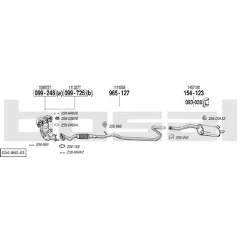 Echappement BOSAL 034.960.43