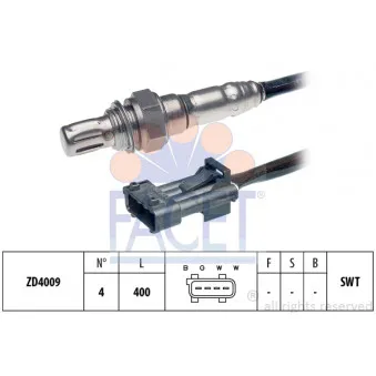 Sonde lambda FACET OEM 55351836