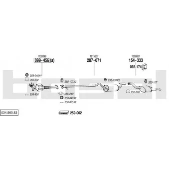 Echappement BOSAL 034.960.83