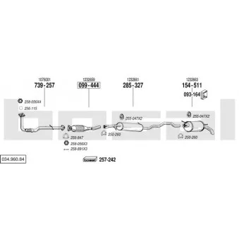 Echappement BOSAL 034.960.84