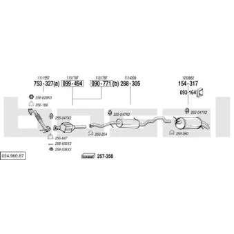 Echappement BOSAL 034.960.87