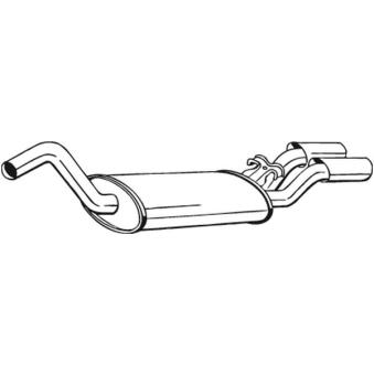 Silencieux arrière BOSAL 105-127 pour AUDI COUPE 2.8 - 174cv