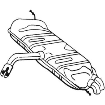 Silencieux arrière BOSAL 233-179 pour VOLKSWAGEN GOLF 1.4 TSI - 122cv