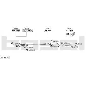 Echappement BOSAL 034.981.27