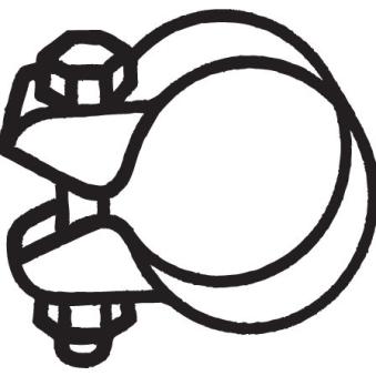 Pièce de serrage, échappement BOSAL 250-365 pour VOLVO S40 2.0 T4 - 200cv