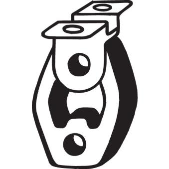 Bandes de caoutchouc, échappement BOSAL [255-161]