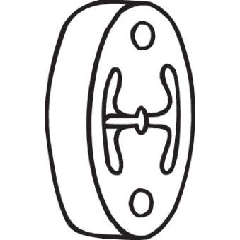 Bandes de caoutchouc, échappement BOSAL [255-212]