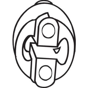 Bandes de caoutchouc, échappement BOSAL [255-427]