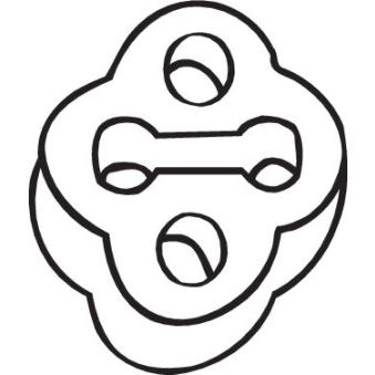 Bandes de caoutchouc, échappement BOSAL [255-507]