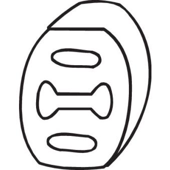 Bandes de caoutchouc, échappement BOSAL 255-854 pour SEAT MARBELLA 0.8 - 34cv