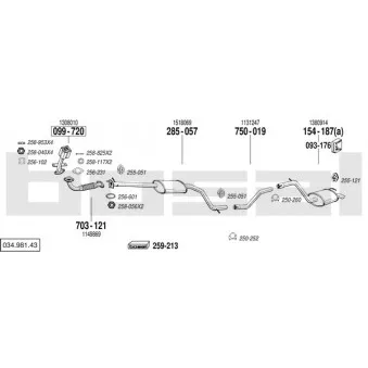 BOSAL 034.981.43 - Echappement