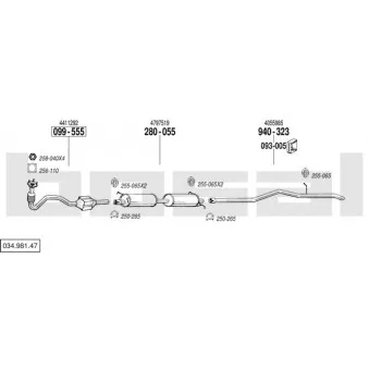 Echappement BOSAL 034.981.47