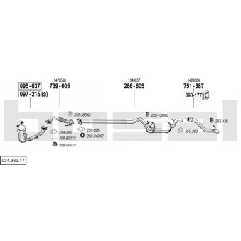 Echappement BOSAL 034.982.17