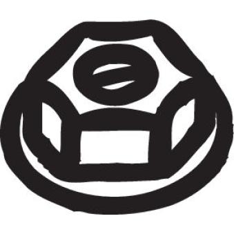 Écrou, collecteur des gaz d'échappement BOSAL 258-047 pour CHEVROLET MATIZ 1.0 - 67cv