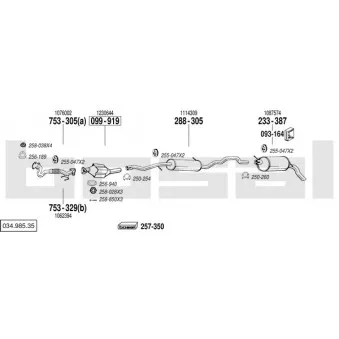 Echappement BOSAL 034.985.35