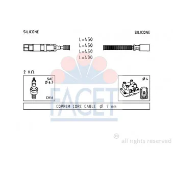 FACET 4.7234 - Kit de câbles d'allumage