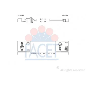 FACET 4.7251 - Kit de câbles d'allumage