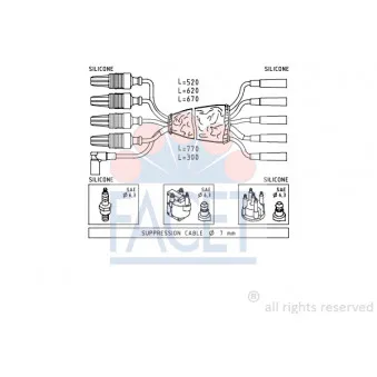 Kit de câbles d'allumage FACET OEM 5967C8