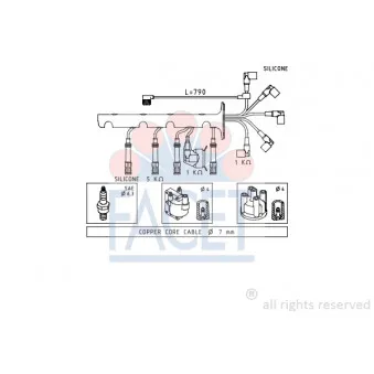 Kit de câbles d'allumage FACET [4.8573]