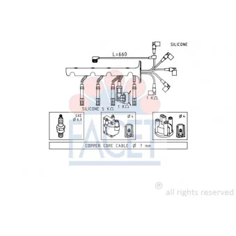 Kit de câbles d'allumage FACET OEM 12121734098