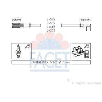 Kit de câbles d'allumage SASIC 9286014