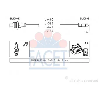 Kit de câbles d'allumage EFI AUTOMOTIVE 4333