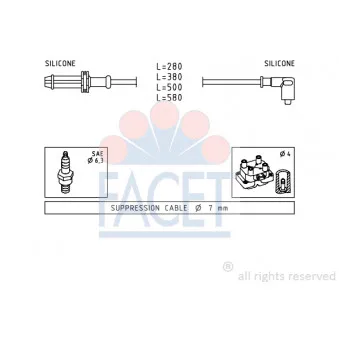 FACET 4.9374 - Kit de câbles d'allumage