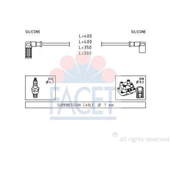 FACET 4.9527 - Kit de câbles d'allumage