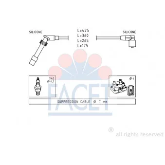 FACET 4.9531 - Kit de câbles d'allumage