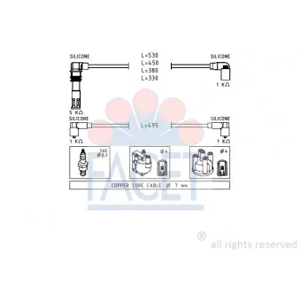 Kit de câbles d'allumage FACET OEM N10052911