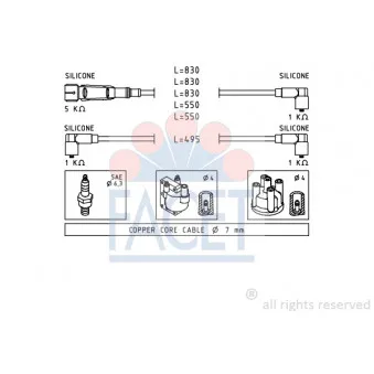 Kit de câbles d'allumage FACET OEM N10052808
